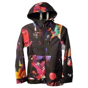 Neff Jacket Women's Sz S Snowboarding Skiing Soft Shell Lightweight Fleece Lined